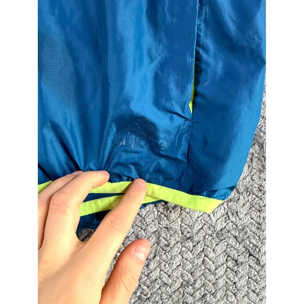 Adidas Sport 2 Street Windbreaker Jacket Mens Large‎ 3 Stripe Hooded Full Zip